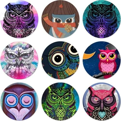 58mm Animal Owl Badge Brooch Pin Accessories For Clothes Backpack Decoration gift