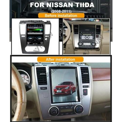 Android System vertical screen car For-Nissan TIIDA 2008-2011 multimedia player head unit tape recorder GPS navigation