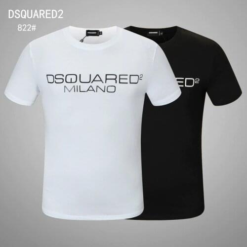 Free shipping DSQUARED2 Men M-3XL Printed Letters dsq2 Round Neck Short Sleeve Street Hip Hop Pure Cotton Tee T-Shirt