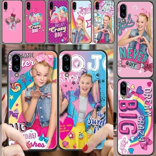 Jojo Siwa Child star Phone case For Huawei Honor 6 7 8 9 10 10i 20 A C X Lite Pro Play black trend cell cover silicone Etui 3D