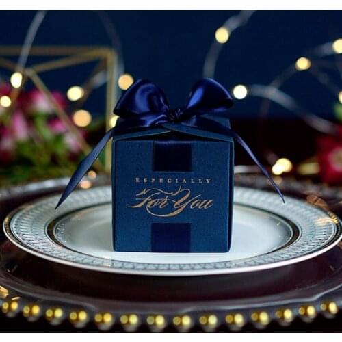 New Upscale Bronzing Candy Box Wedding Favors and Gifts Boxes Chocolate Box Christening Baby Shower Birthday Party Supplies