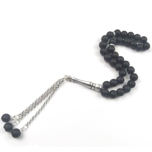 Matt 33 Tasbih 8mm Black crystal beads bracelets hand misbaha accessories prayer beads Jewelry