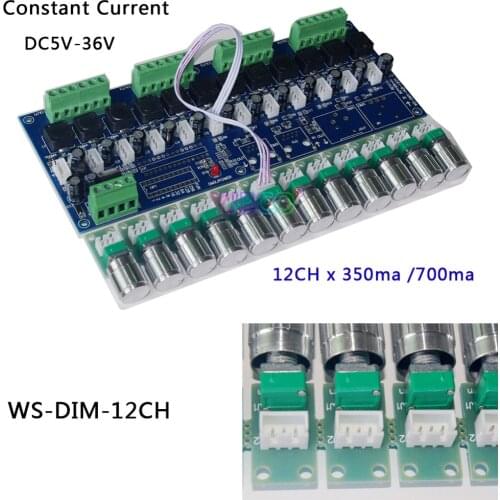 High-power DC5V-36V Constant current 350ma/700ma 12 channel led dimmer DMX512 decoder controller for led lamp led light