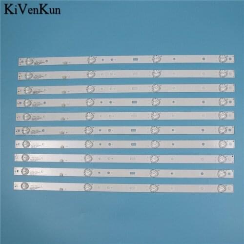 10PCS TV Lamp Kits LED Backlight Strips For VIOS VI-99865 LED Bars Bands JS-D-JP4910-041EC(60517) Rulers Tapes E49DU1000 Matrix