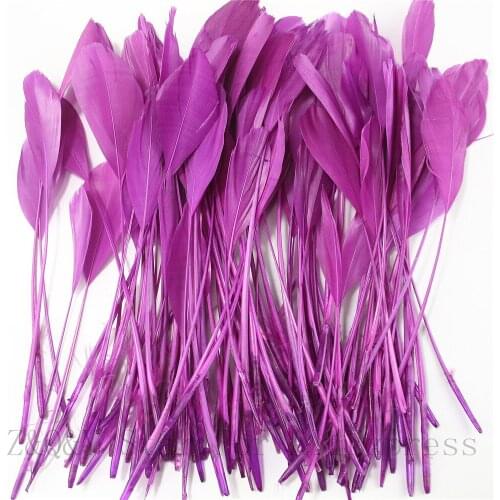 Natural goose hard floating 15-20CM (6-8 inches) torn head feathers 10-300 red and purple DIY craft jewelry feathers