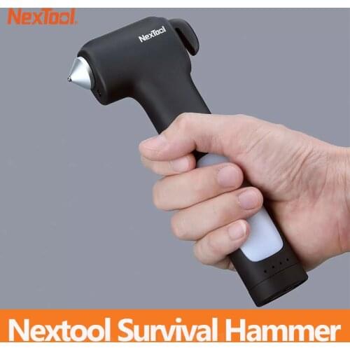 NexTool Seek Survival Hammer Lighting Magnetic Adsorption Mobile Power Alloy Hammer Emergency Tool with USB Charge