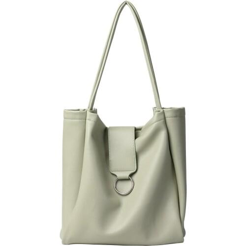 New Korean Leisure Literature Purses Handbags Art Handbag Simple Leather Mother Red Fashion Soft Leather Shoulder Womens Bag