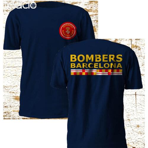 New Bombers Barcelona Barca Firefighter Fire Department 2019 Summer High Quality MenS Street Style Men Printing on T Shirts