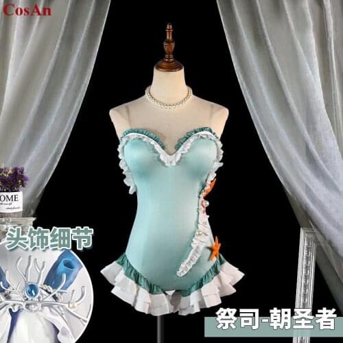 New Game Identity V Fiona Gilman Cosplay Costume Priestess Pilgrim Lovely Jumpsuit Swimsuit Activity Party Role Play Clothing