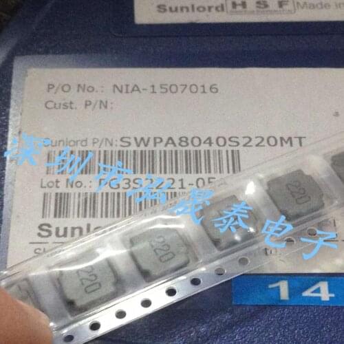 Original new 100% SWPA8040S220MT 22uH 2.4A powder rubber winding power inductance high current (Inductor)