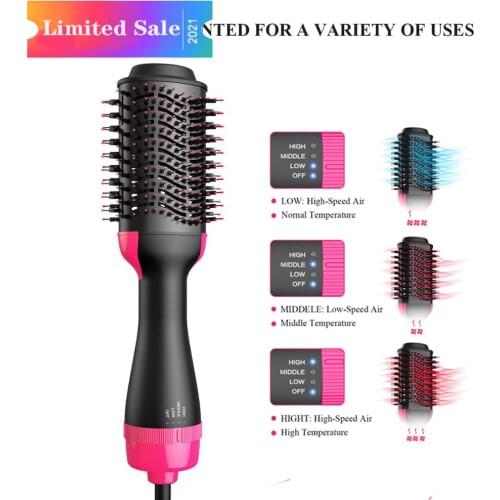 Professional One Step Hair Dryer Brush Fast 3 in 1 Hot Air Blower Brush Straightening Round Brush Volumizer Styler Beauty Tool
