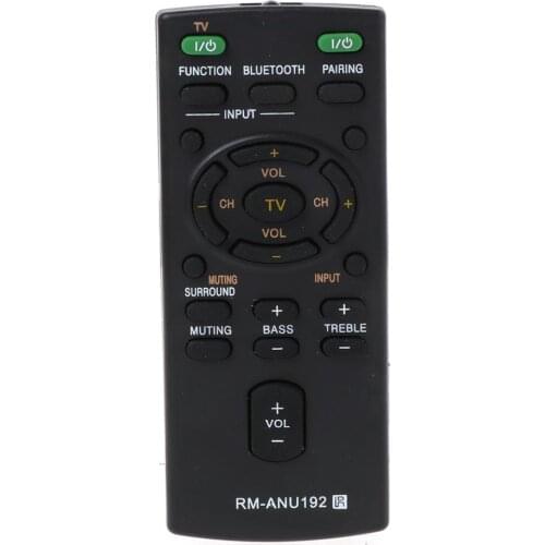 RM-ANU192 for Sony Smart LCD LED TV HT-CT60BT SA-CT60BT SA-CT60 Sound Bar Television Controller Replacement