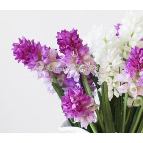 Silk Hyacinth ,Craft fabric ,Home Decor Wedding bouquet Party Event display artificial Hyacinths, 0075