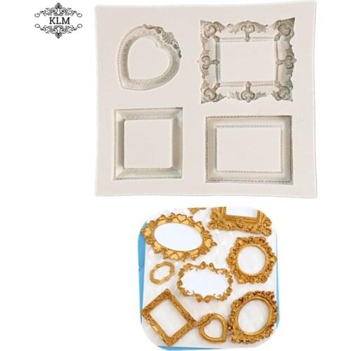 Silicone Mold 3D Photo Frame Mold Cake Tool Chocolate Decoration Mold Kitchen Baking Tool KLM