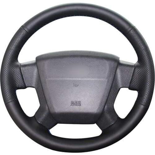 Hand-stitched Black PU Artificial Leather Car Steering Wheel Cover for Jeep Compass 2006-2010 Old Patriot 2007-2010 Accessories