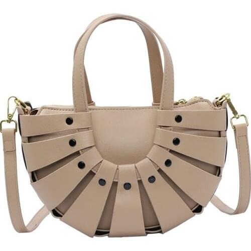 Luxury Fashion Women Crossbody Bag Crocodile Semicircle Shell Bags Soft Leather Shoulder Bags For Ladies Handbags Designer