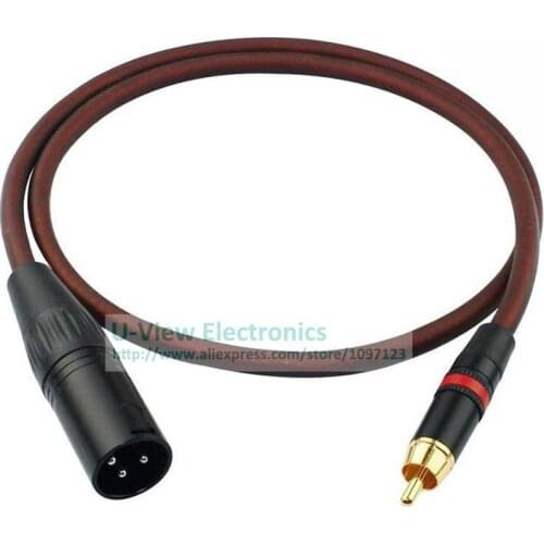 NCHTEK 2M Length Advanced Pure Copper Microphone XLR 3Pin Male to RCA Male Audio Extension Connector Cable/Free Shipping/1PCS