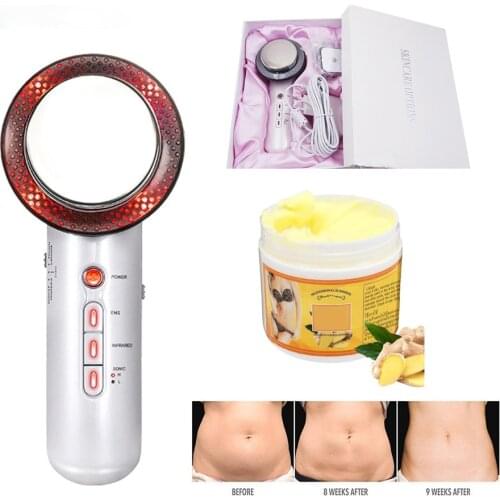 3 in 1 Ultrasonic Cavitation Machine With Anti Cellulite Cream EMS Infrared Ultrasound Body Slimming Massager Fat Burner Beauty