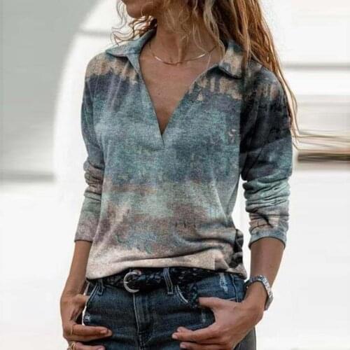 Vintage Tops Woman Tshirts Womens Casual Long Sleeve Ethnic Print Color Matching T Shirt Slim Tee Top Poleras Mujer Camisetas