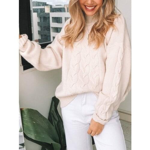 Womens Turtleneck Sweater Winter Autumn 2021 Long Sleeve Female Jumper Korean Fashion Solid Aesthetic Vintage Pullover Sweaters