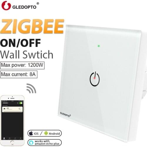 ZigBee 3.0 switch smart light control zigbee Wireless wall remote smart home led AC100-240V work with echo plus gateway