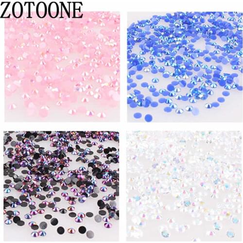 ZOTOONE Non Hot fix Rhinestones Iron On Rhinestones For Clothes High Quality SS12 SS16 SS20 DMC Crystal AB Hot back Glass Stone