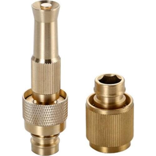 0.5 Copper High Pressure Water Spray Nozzle Water Pipe Jet Brass Thread Joint Irrigation Spray Tube Accessories Car Wash Spray