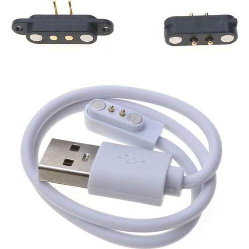 1Set Magnetic Usb Charging Cable Male Female Plug Pogo Pin Connector Power Solution 2 Pin Magnets Contact Pad PCB Power Cable