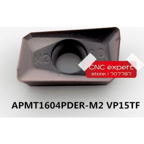 10PCS milling insert APMT1604PDER-M2 VP15TF. cutting blade, turning tip,Suitable for BAP400R MILLING CUTTER Series Lathe Tool