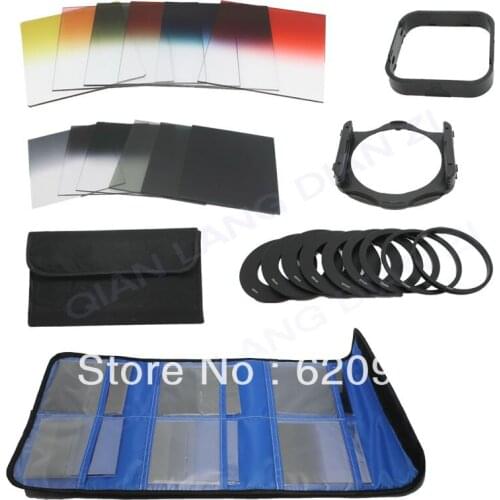 24pcs Full + Graduated Color Filter Set ND2 ND4 ND8 G.ND2 4 8 + filter case for Cokin P Series