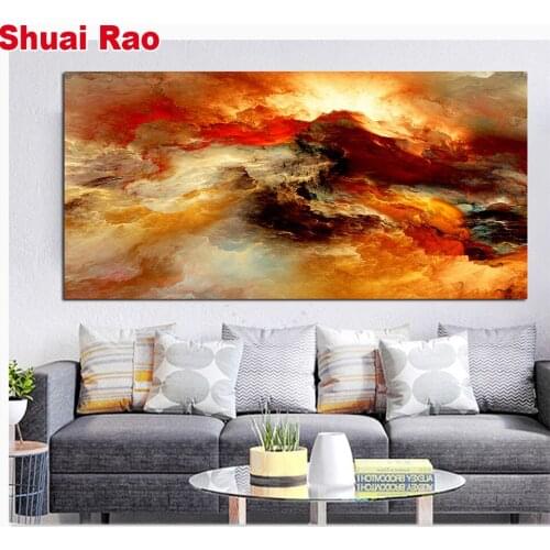 Abstract Colorful art diamond painting Full square Drill embroidery cross stitch mosaic painting by diamonds landscape