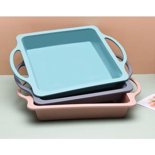 Non-stick Silicone Cake Mould Square Baking Pans Bakeware Round DIY Cake Toast Bread Mold Kitchen Loaf Pastry Baking Trays Tools