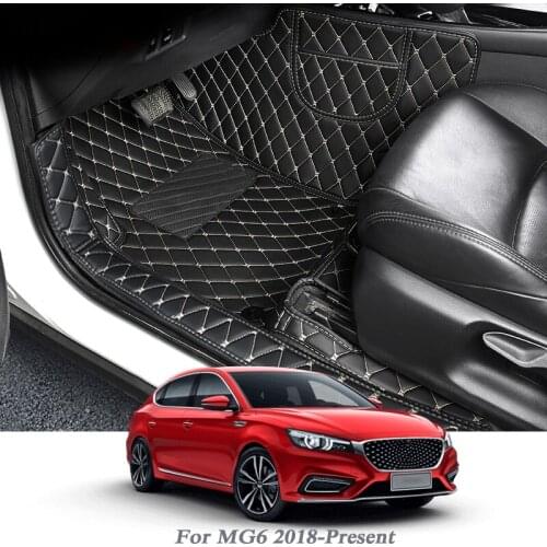 Car Styling PU Leather Floor Mat For MG6 2018-Present LHD Auto Foot Pad Automobile Carpet Warterproof Cover Internal Accessories