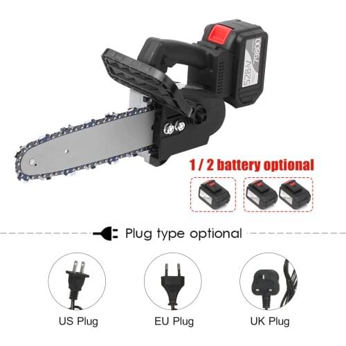 21V Brushless Cordless Chain Saw 2 Pack 6-Ah Battery Charger Included Auto-Tension 12Inch Powerful Chainsaw Kit for Tree Felling