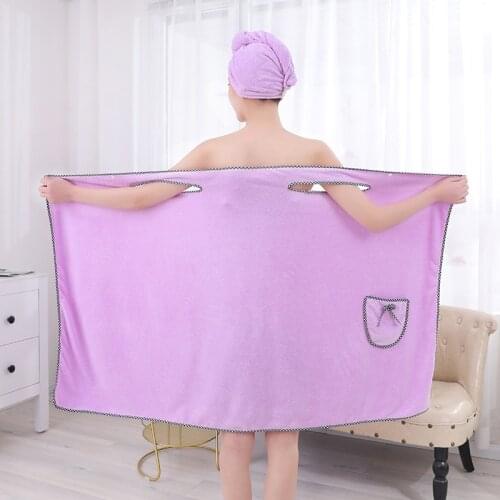 Household Wearable Bathrobes Bath Skirt Towels Microfiber Bath Towels Hair Hat Super Soft Skin-friendly Face Towels