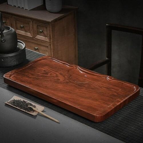 Natural solid wood tea tray large Office Home Tea Table Drainage Table Trays Chinese Tea Room Ceremony Tools WF