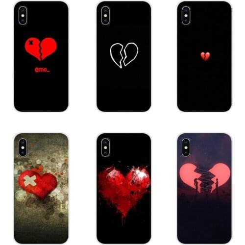 For Samsung A10 A30 A40 A50 A60 A70 M30 Galaxy Note 2 3 4 5 8 9 10 PLUS Broken Heart Accessories Phone Shell Covers