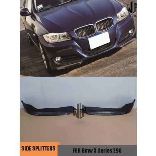 E90 High Quality Carbon Fiber Front Bumper Side Splitters Car Styling For BMW 3 Series E90 Car Body Kit Free Shiping