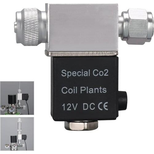 Solenoid Valve for Aquarium CO2 System Regulator DC 12V Output Connect Tube Bubble Counter Double Head Noiseless Low Temperature