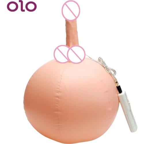 Artificial Dildo Inflatable Ball Sitting On Vibrator Fake Penis Female Masturbation Sex Toys for Women Sex Shop