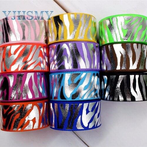 YJHSMY H-17408-1203,10 yards,25 mm ripple Ribbon Thermal transfer Printed grosgrain Wedding DIY Accessories materials gift wrap