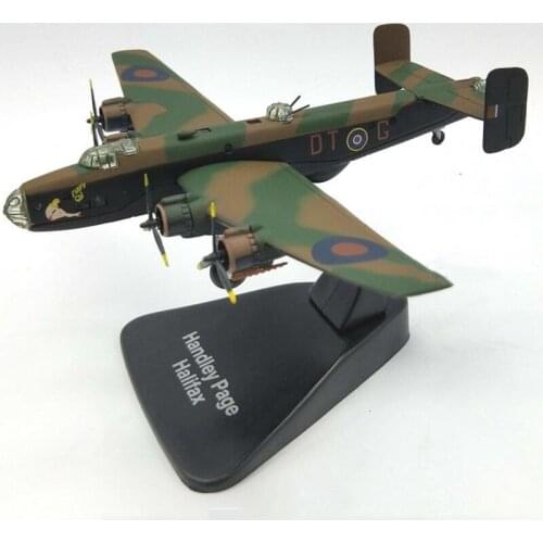 1/144 scale WWII UK Royal air force Halifax Bomber Handley Page Halifax fighter Army airplane air craft Alloy model Toys