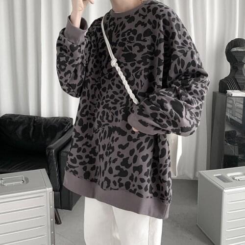 2021 Mens Fashion Loose Long Sleeve Coats Round Neck Hoodies Cotton Streetwear Pullover Hip Hop Style Casual Sweatshirts S-3XL