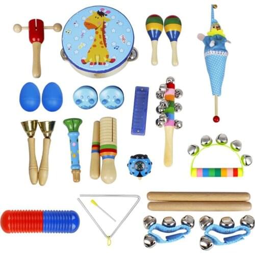 22-Piece Set Musical Instruments Early Education Enlightenment Instrument for Children Hands Sensing Practice 2020