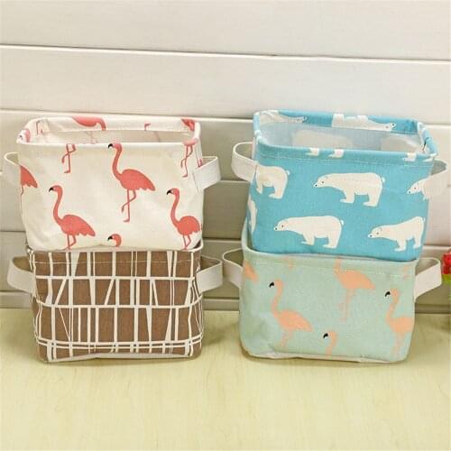 DIY Desktop Storage Basket Sundries Underwear Toy Storage Box Cosmetic Book Organizer Stationery Container Laundry Basket