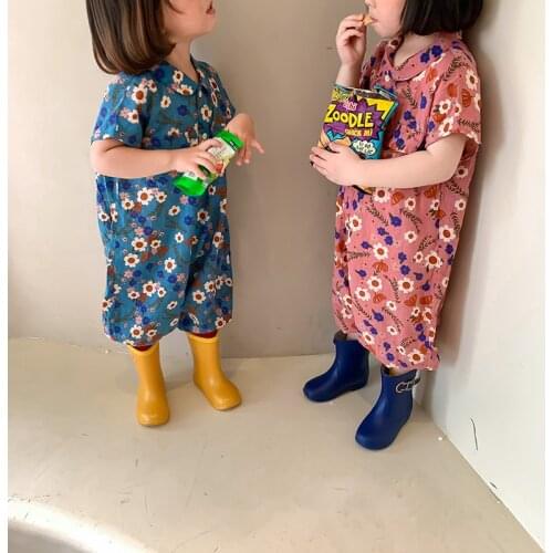 MILANCEl 2021 Summer New Kids Overalls Floral Cotton Outfit Short Casual Outwears Losse Children Clothes