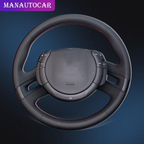 Car Braid On The Steering Wheel Cover for Citroen C4 Picasso 2007-2013 Auto Braid Leather Cover Interior Accessories Car-styling