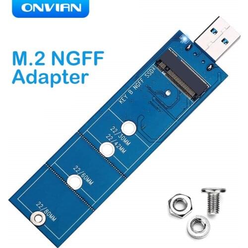 Onvian M.2 NGFF SSD to USB 3.0 Adapter M.2 B Key SATA SSD Converter Portable External Hard Drive Support 2230 2242 2260 2280
