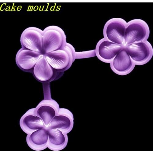 Fondant cake mold mini flower shape decoration Silicone mould diy chocolate pastry cake baking tools