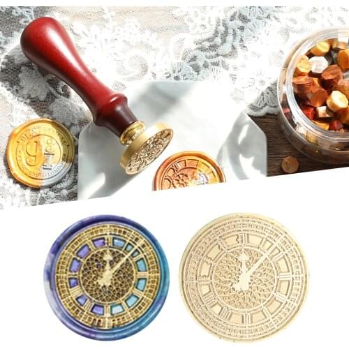 Diary Stamp Head Round Antique Wax Seal Stamp Replace Copper Head Vintage Envelope Tools Vintage Clock Sealing Wax Envelope